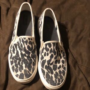 Keds animal print slip on shoes